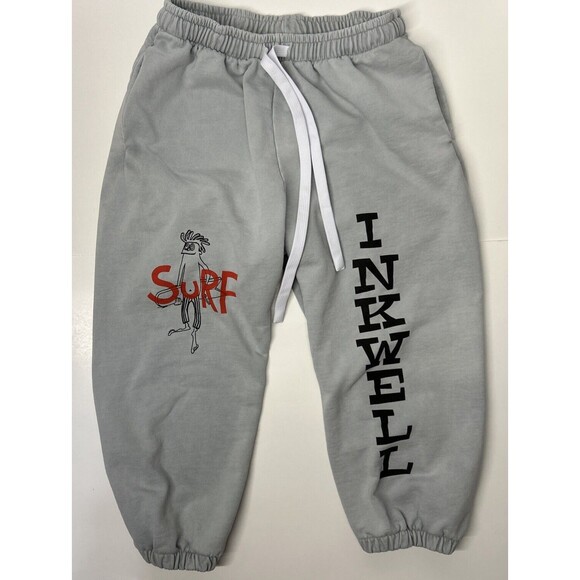 The Rad Black Kids Grey Sweatpants Drawstring Action Sweats Surf Inkwell Large - Picture 1 of 8